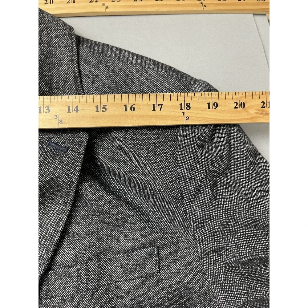 Banana Republic Mens Blazer 46R‎ Gray Tweed Fall Preppy Tailored Slim Fit Jacket